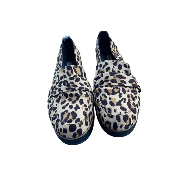 EUC Dr. Scholls Be Energized Webster Animal Print Loafer 6.5 Brown Black Comfort - Picture 4 of 8